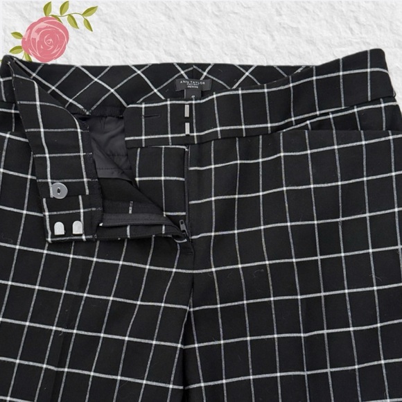 Ann Taylor Graph Check Straight Pants - Picture 5 of 9